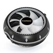 Вентиляторы Exegate EX286156RUS Кулер ExeGate Dark Magic EE126M-PWM.RGB (Al black coating, LGA775/1150/1151/1155/1156/1200/1700/AM2/AM2+/AM3/AM3+/AM4/FM1/FM2/754/939/940,TDP100W,Fan120mm,PWM, 900-2000RPM, Hydro b