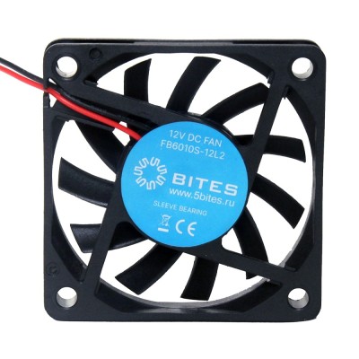 Вентиляторы 5bites Вентилятор FB6010S-12L2 60X10 / SLEEVE / 3200RPM / 2P Вентиляторы 5bites Вентилятор FB6010S-12L2 60X10 / SLEEVE / 3200RPM / 2P