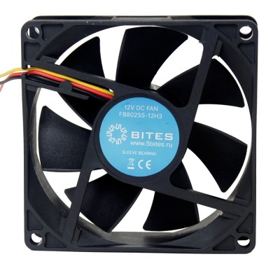Вентиляторы 5bites Вентилятор FB8025S-12H3 80X25 / SLEEVE / 3000RPM / 3P Вентиляторы 5bites Вентилятор FB8025S-12H3 80X25 / SLEEVE / 3000RPM / 3P