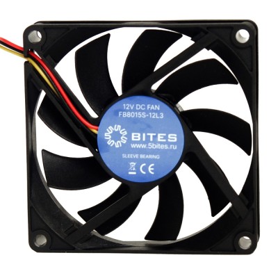 Вентиляторы 5bites Вентилятор FB8015S-12L3 80X15 / SLEEVE / 2000RPM / 3P Вентиляторы 5bites Вентилятор FB8015S-12L3 80X15 / SLEEVE / 2000RPM / 3P