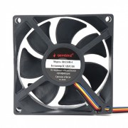 Вентилятор Gembird Вентилятор для корпуса 80x80x25, гидродинамический, 4 pin, провод 30 см (D8025HM-4)