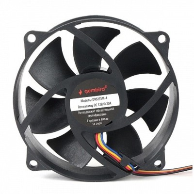 Вентилятор Gembird Вентилятор для корпуса 90x90x25, втулка, 4 pin, провод 30 см (D9025SM-4) Вентилятор Gembird Вентилятор для корпуса 90x90x25, втулка, 4 pin, провод 30 см (D9025SM-4)
