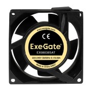 Вентиляторы Exegate EX289002RUS Вентилятор 220В ExeGate EX08038SAT (80x80x38 мм, Sleeve bearing (подшипник скольжения), клеммы, 2400RPM, 36dBA)