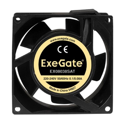 Вентиляторы Exegate EX289002RUS Вентилятор 220В ExeGate EX08038SAT (80x80x38 мм, Sleeve bearing (подшипник скольжения), клеммы, 2400RPM, 36dBA) Вентиляторы Exegate EX289002RUS Вентилятор 220В ExeGate EX08038SAT (80x80x38 мм, Sleeve bearing (подшипник скольжения), клеммы, 2400RPM, 36dBA)