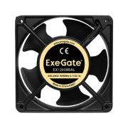 Вентиляторы Exegate EX289017RUS Вентилятор 220В ExeGate EX12038BAL (120x120x38 мм, 2-Ball (двойной шарикоподшипник), подводящий провод 30 см, 2700RPM, 43dBA)
