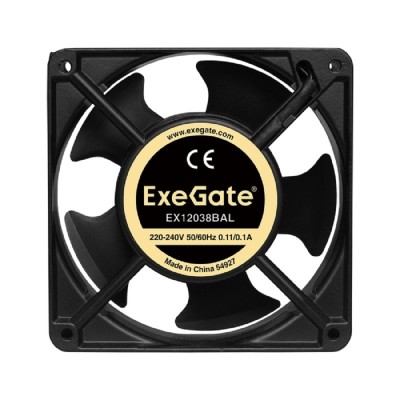 Вентиляторы Exegate EX289017RUS Вентилятор 220В ExeGate EX12038BAL (120x120x38 мм, 2-Ball (двойной шарикоподшипник), подводящий провод 30 см, 2700RPM, 43dBA) Вентиляторы Exegate EX289017RUS Вентилятор 220В ExeGate EX12038BAL (120x120x38 мм, 2-Ball (двойной шарикоподшипник), подводящий провод 30 см, 2700RPM, 43dBA)