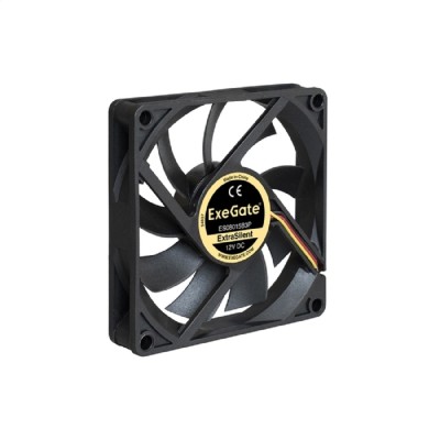 Вентиляторы Exegate EX288923RUS Вентилятор ExeGate ExtraSilent ES08015B3P (80x80x15 мм, 2-Ball (двойной шарикоподшипник), 3pin, 1600RPM, 22dBA) Вентиляторы Exegate EX288923RUS Вентилятор ExeGate ExtraSilent ES08015B3P (80x80x15 мм, 2-Ball (двойной шарикоподшипник), 3pin, 1600RPM, 22dBA)