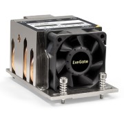 Вентиляторы Exegate EX293436RUS ESNK-P0063AP4.PWM.2U.SP3.Cu Al+Cu, 2U, 4 тепл. трубки, LGA SP3, TDP 240W, PWM, 1600-6800RPM, 2 ball bearing, 4pin, 54,3db, 440г, на винтах, с термопастой RTL