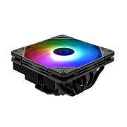 вентилятор Cooler ID-Cooling IS-55 ARGB Black LGA1700/1200/115X/AM5/AM4 высота 55mm (27шт/кор, TDP 125W, PWM, 5 тепл.трубок + медная база, ARGB FAN 120mm, черный) BOX