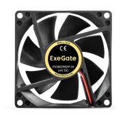 Вентиляторы Exegate EX295207RUS Вентилятор 24B DC ExeGate EX08025B2P-24 (80x80x25 мм, 2-Ball (двойной шарикоподшипник), 2pin, 2850RPM, 28.5dBA)