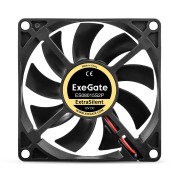 Вентиляторы Exegate EX295233RUS Вентилятор 12В DC ExeGate ExtraSilent ES08015S2P (80x80x15 мм, Sleeve bearing (подшипник скольжения), 2pin, 1600RPM, 16,5dBA)