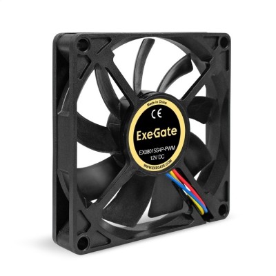 Вентиляторы Exegate EX295235RUS Вентилятор 12В DC ExeGate EX08015S4P-PWM (80x80x15 мм, Sleeve bearing (подшипник скольжения), 4pin, PWM, 25.5dBA) Вентиляторы Exegate EX295235RUS Вентилятор 12В DC ExeGate EX08015S4P-PWM (80x80x15 мм, Sleeve bearing (подшипник скольжения), 4pin, PWM, 25.5dBA)