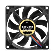 Вентиляторы Exegate EX295237RUS Вентилятор 12В DC ExeGate ExtraPower EP08015B2P (80x80x15 мм, 2-Ball (двойной шарикоподшипник), 2pin, 2600RPM, 26dBA)