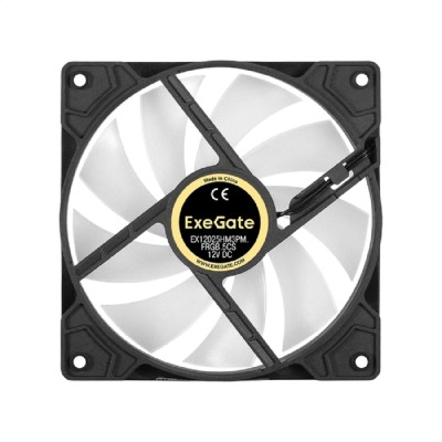 Вентиляторы Exegate EX295965RUS Вентилятор 12В DC с подсветкой ExeGate EX12025HM3PM.FRGB.5CS (120x120x25 мм, Hydraulic bearing (гидродинамический), 3pin+Molex, FRGB подсветка, 24dBA) Вентиляторы Exegate EX295965RUS Вентилятор 12В DC с подсветкой ExeGate EX12025HM3PM.FRGB.5CS (120x120x25 мм, Hydraulic bearing (гидродинамический), 3pin+Molex, FRGB подсветка, 24dBA)