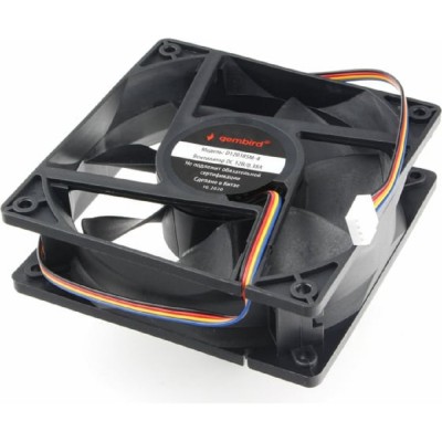 Вентилятор Gembird Вентилятор 120x120x38 втулка 4 pin провод 40 см D12038SM-4 Вентилятор Gembird Вентилятор 120x120x38 втулка 4 pin провод 40 см D12038SM-4