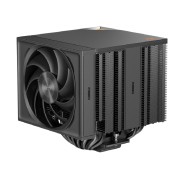 Вентиляторы Кулер для процессора/ PCCooler RZ820 BK (289W, 4-pin PWM, 165mm, Al/Cu, 4x8mm+4x6mm, 1x140mm+1x150mm, 71.9CFM/86.7CFM, 27.1dBA/32dBA, 1500RPM/2200RPM, S: 1851/1700/1200/20XX/115X, AM5/AM4, black)