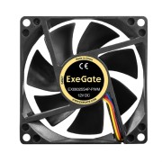 Вентиляторы Exegate EX297045RUS Вентилятор 12В DC ExeGate EX08025S4P-PWM (80x80x25 мм, Sleeve bearing (подшипник скольжения), 4pin, PWM, 0-2300 RPM, 0-23dBA)