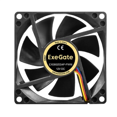 Вентиляторы Exegate EX297045RUS Вентилятор 12В DC ExeGate EX08025S4P-PWM (80x80x25 мм, Sleeve bearing (подшипник скольжения), 4pin, PWM, 0-2300 RPM, 0-23dBA) Вентиляторы Exegate EX297045RUS Вентилятор 12В DC ExeGate EX08025S4P-PWM (80x80x25 мм, Sleeve bearing (подшипник скольжения), 4pin, PWM, 0-2300 RPM, 0-23dBA)