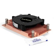 Вентиляторы Exegate EX297634RUS Кулер ESNK-P0062AP4v2.PWM.1U.SP3.Cu (радиальный (улитка), медный, 1U, LGA SP3, TDP 165W, PWM, 1100-6300RPM, 2 ball bearing, 4pin, 63db, на винтах, с термопастой, box