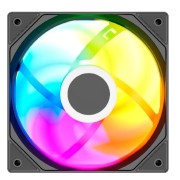 Вентиляторы Powercase Вентилятор (M53-14 ARGB) Black 140x140x25mm (PWM, 80шт./кор, 4pin PWM (M+F)+ 3pin ARGB (M+F), 600-1800±10% об/мин) Bulk