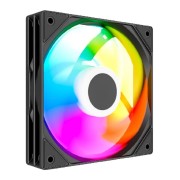 Вентиляторы Powercase Вентилятор (M53-14 ARGB) Black 140x140x25mm (PWM, 80шт./кор, 4pin PWM (M+F)+ 3pin ARGB (M+F), 600-1800±10% об/мин) Bulk