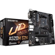 Материнская плата Gigabyte A520M S2H Soc-AM4 AMD A520 2xDDR4 mATX AC`97 8ch(7.1) GbLAN RAID+VGA+DVI+HDMI