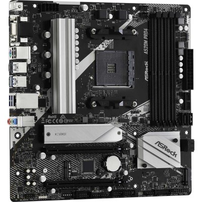 Материнская плата Asrock A520M PRO4 Soc-AM4 AMD A520 4xDDR4 mATX AC`97 8ch(7.1) GbLAN RAID+VGA+HDMI+DP Материнская плата Asrock A520M PRO4 Soc-AM4 AMD A520 4xDDR4 mATX AC`97 8ch(7.1) GbLAN RAID+VGA+HDMI+DP