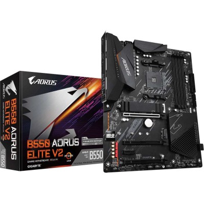 Материнская плата Gigabyte B550 AORUS ELITE V2 Soc-AM4 AMD B550 4xDDR4 ATX AC`97 8ch(7.1) 2.5Gg RAID+HDMI+DP Материнская плата Gigabyte B550 AORUS ELITE V2 Soc-AM4 AMD B550 4xDDR4 ATX AC`97 8ch(7.1) 2.5Gg RAID+HDMI+DP