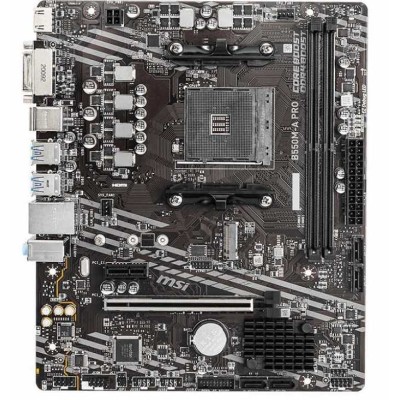 Материнская плата MSI B550M-A PRO Soc-AM4 AMD B550 2xDDR4 mATX AC`97 8ch(7.1) GbLAN RAID+DVI+HDMI Материнская плата MSI B550M-A PRO Soc-AM4 AMD B550 2xDDR4 mATX AC`97 8ch(7.1) GbLAN RAID+DVI+HDMI