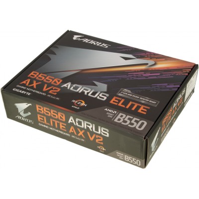 Материнская плата Gigabyte B550 AORUS ELITE AX V2 Soc-AM4 AMD B550 4xDDR4 ATX AC`97 8ch(7.1) 2.5Gg RAID+HDMI+DP Материнская плата Gigabyte B550 AORUS ELITE AX V2 Soc-AM4 AMD B550 4xDDR4 ATX AC`97 8ch(7.1) 2.5Gg RAID+HDMI+DP