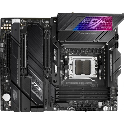 Материнская плата Asus ROG STRIX X670E-E GAMING WIFI SocketAM5 AMD X670 4xDDR5 ATX AC`97 8ch(7.1) 2.5Gg RAID+HDMI+DP Материнская плата Asus ROG STRIX X670E-E GAMING WIFI SocketAM5 AMD X670 4xDDR5 ATX AC`97 8ch(7.1) 2.5Gg RAID+HDMI+DP