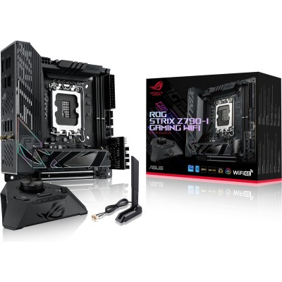 Материнская плата Asus ROG STRIX Z790-I GAMING WIFI Soc-1700 Intel Z790 2xDDR5 mini-ITX AC`97 8ch(7.1) 2.5Gg RAID+HDMI Материнская плата Asus ROG STRIX Z790-I GAMING WIFI Soc-1700 Intel Z790 2xDDR5 mini-ITX AC`97 8ch(7.1) 2.5Gg RAID+HDMI