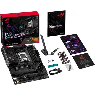 Материнская плата Asus ROG STRIX B650E-F GAMING WIFI Socket AM5 AMD B650 4xDDR5 ATX AC`97 8ch(7.1) 2.5Gg RAID+HDMI+DP Материнская плата Asus ROG STRIX B650E-F GAMING WIFI Socket AM5 AMD B650 4xDDR5 ATX AC`97 8ch(7.1) 2.5Gg RAID+HDMI+DP