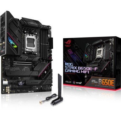 Материнская плата Asus ROG STRIX B650E-F GAMING WIFI Socket AM5 AMD B650 4xDDR5 ATX AC`97 8ch(7.1) 2.5Gg RAID+HDMI+DP Материнская плата Asus ROG STRIX B650E-F GAMING WIFI Socket AM5 AMD B650 4xDDR5 ATX AC`97 8ch(7.1) 2.5Gg RAID+HDMI+DP