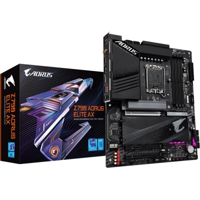 Материнская плата Gigabyte Z790 AORUS ELITE AX Soc-1700 Intel Z790 4xDDR5 ATX AC`97 8ch(7.1) 2.5Gg RAID+HDMI+DP Материнская плата Gigabyte Z790 AORUS ELITE AX Soc-1700 Intel Z790 4xDDR5 ATX AC`97 8ch(7.1) 2.5Gg RAID+HDMI+DP