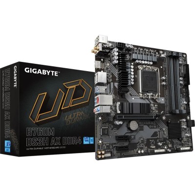 Материнская плата Gigabyte B760M DS3H AX DDR4 Soc-1700 Intel B760 4xDDR4 mATX AC`97 8ch(7.1) 2.5Gg RAID+HDMI+DP Материнская плата Gigabyte B760M DS3H AX DDR4 Soc-1700 Intel B760 4xDDR4 mATX AC`97 8ch(7.1) 2.5Gg RAID+HDMI+DP