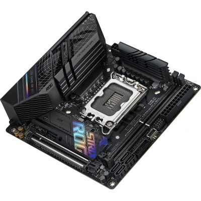 Материнская плата Asus ROG STRIX B760-I GAMING WIFI Soc-1700 Intel B760 2xDDR5 mini-ITX AC`97 8ch(7.1) 2.5Gg RAID+HDMI+DP Материнская плата Asus ROG STRIX B760-I GAMING WIFI Soc-1700 Intel B760 2xDDR5 mini-ITX AC`97 8ch(7.1) 2.5Gg RAID+HDMI+DP