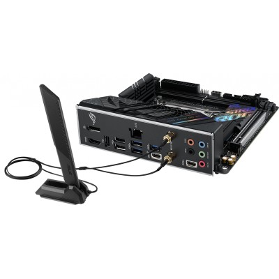 Материнская плата Asus ROG STRIX B760-I GAMING WIFI Soc-1700 Intel B760 2xDDR5 mini-ITX AC`97 8ch(7.1) 2.5Gg RAID+HDMI+DP Материнская плата Asus ROG STRIX B760-I GAMING WIFI Soc-1700 Intel B760 2xDDR5 mini-ITX AC`97 8ch(7.1) 2.5Gg RAID+HDMI+DP