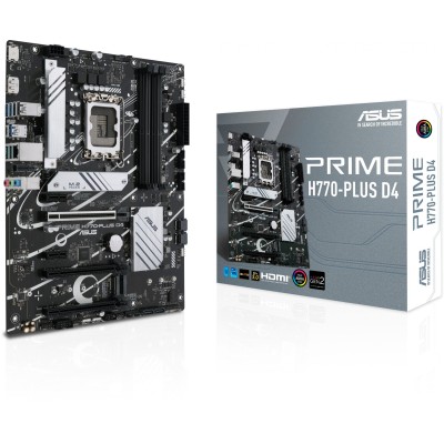 Материнская плата Asus PRIME H770-PLUS D4 Soc-1700 Intel H770 4xDDR4 ATX AC`97 8ch(7.1) 2.5Gg RAID+HDMI+DP Материнская плата Asus PRIME H770-PLUS D4 Soc-1700 Intel H770 4xDDR4 ATX AC`97 8ch(7.1) 2.5Gg RAID+HDMI+DP