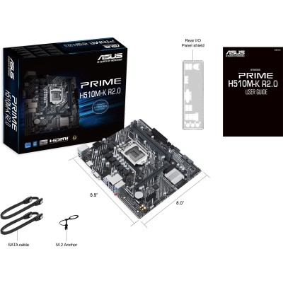 Материнская плата Asus PRIME H510M-K R2.0 Soc-1200 Intel H470 2xDDR4 mATX AC`97 8ch(7.1) GbLAN+VGA+HDMI Материнская плата Asus PRIME H510M-K R2.0 Soc-1200 Intel H470 2xDDR4 mATX AC`97 8ch(7.1) GbLAN+VGA+HDMI