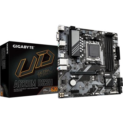 Материнская плата Gigabyte A620M DS3H Socket AM5 AMD A620 4xDDR5 mATX AC`97 8ch(7.1) GbLAN RAID+VGA+HDMI+DP Материнская плата Gigabyte A620M DS3H Socket AM5 AMD A620 4xDDR5 mATX AC`97 8ch(7.1) GbLAN RAID+VGA+HDMI+DP