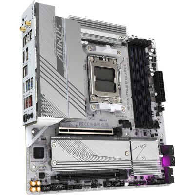 Материнская плата Gigabyte B650M AORUS ELITE AX ICE Socket AM5 AMD B650 4xDDR5 mATX AC`97 8ch(7.1) 2.5Gg RAID+HDMI+DP Материнская плата Gigabyte B650M AORUS ELITE AX ICE Socket AM5 AMD B650 4xDDR5 mATX AC`97 8ch(7.1) 2.5Gg RAID+HDMI+DP