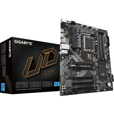 Материнская плата Gigabyte B760 DS3H DDR4 Soc-1700 Intel B760 4xDDR4 ATX AC`97 8ch(7.1) GbLAN RAID+HDMI+DP Материнская плата Gigabyte B760 DS3H DDR4 Soc-1700 Intel B760 4xDDR4 ATX AC`97 8ch(7.1) GbLAN RAID+HDMI+DP