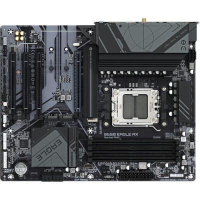 Материнская плата Gigabyte B650 EAGLE AX Socket AM5 AMD B650 4xDDR5 ATX AC`97 8ch(7.1) GbLAN RAID+HDMI+DP Материнская плата Gigabyte B650 EAGLE AX Socket AM5 AMD B650 4xDDR5 ATX AC`97 8ch(7.1) GbLAN RAID+HDMI+DP