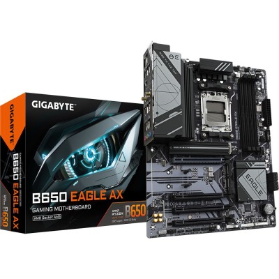 Материнская плата Gigabyte B650 EAGLE AX Socket AM5 AMD B650 4xDDR5 ATX AC`97 8ch(7.1) GbLAN RAID+HDMI+DP Материнская плата Gigabyte B650 EAGLE AX Socket AM5 AMD B650 4xDDR5 ATX AC`97 8ch(7.1) GbLAN RAID+HDMI+DP