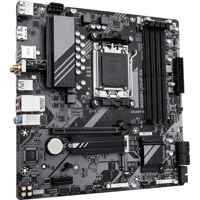 Материнская плата Gigabyte B650M D3HP AX Socket AM5 AMD B650 4xDDR5 mATX AC`97 8ch(7.1) 2.5Gg RAID+HDMI+DP Материнская плата Gigabyte B650M D3HP AX Socket AM5 AMD B650 4xDDR5 mATX AC`97 8ch(7.1) 2.5Gg RAID+HDMI+DP