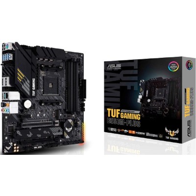 Материнская плата ASUS TUF GAMING B550M-PLUS (Socket AM4, mATX, 4xDDR4(128GB), HDMI 2.1/DP, 1xPCIe 4.0x16/1xPCIe 3.0x16, 1xPCIe 3.0, 1xLAN (2.5GbE), 4xSATA 6Gb/s, 2xM.2, 1xType-C, 5xUSB 3.2, 2xUSB 2.0, 1xPS/2) Материнская плата ASUS TUF GAMING B550M-PLUS (Socket AM4, mATX, 4xDDR4(128GB), HDMI 2.1/DP, 1xPCIe 4.0x16/1xPCIe 3.0x16, 1xPCIe 3.0, 1xLAN (2.5GbE), 4xSATA 6Gb/s, 2xM.2, 1xType-C, 5xUSB 3.2, 2xUSB 2.0, 1xPS/2)