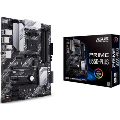 Материнская плата ASUS PRIME B550-PLUS (Socket AM4, ATX, 4xDDR4(128GB), DP/HDMI, 1xPCIe 4.0x16/1xPCIe 3.0x16, 3xPCIe 3.0, 1xLAN, 6xSATA 6Gb/s, 2xM.2, 1xType-C, 5xUSB 3.2, 2xUSB 2.0) Материнская плата ASUS PRIME B550-PLUS (Socket AM4, ATX, 4xDDR4(128GB), DP/HDMI, 1xPCIe 4.0x16/1xPCIe 3.0x16, 3xPCIe 3.0, 1xLAN, 6xSATA 6Gb/s, 2xM.2, 1xType-C, 5xUSB 3.2, 2xUSB 2.0)