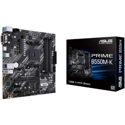 Материнская плата ASUS PRIME B550M-K (Socket AM4, mATX, 4xDDR4(128GB), VGA/DVI-D/HDMI 2.1, 1xPCIe 4.0x16/2xPCIe 3.0, 1xLAN, 4xSATA 6Gb/s, 2xM.2, 6xUSB 3.2, 1xPS/2) Материнская плата ASUS PRIME B550M-K (Socket AM4, mATX, 4xDDR4(128GB), VGA/DVI-D/HDMI 2.1, 1xPCIe 4.0x16/2xPCIe 3.0, 1xLAN, 4xSATA 6Gb/s, 2xM.2, 6xUSB 3.2, 1xPS/2)