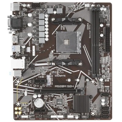 Материнская плата Gigabyte A520M S2H Soc-AM4 AMD A520 2xDDR4 mATX AC`97 8ch(7.1) GbLAN RAID+VGA+DVI+HDMI Материнская плата Gigabyte A520M S2H Soc-AM4 AMD A520 2xDDR4 mATX AC`97 8ch(7.1) GbLAN RAID+VGA+DVI+HDMI